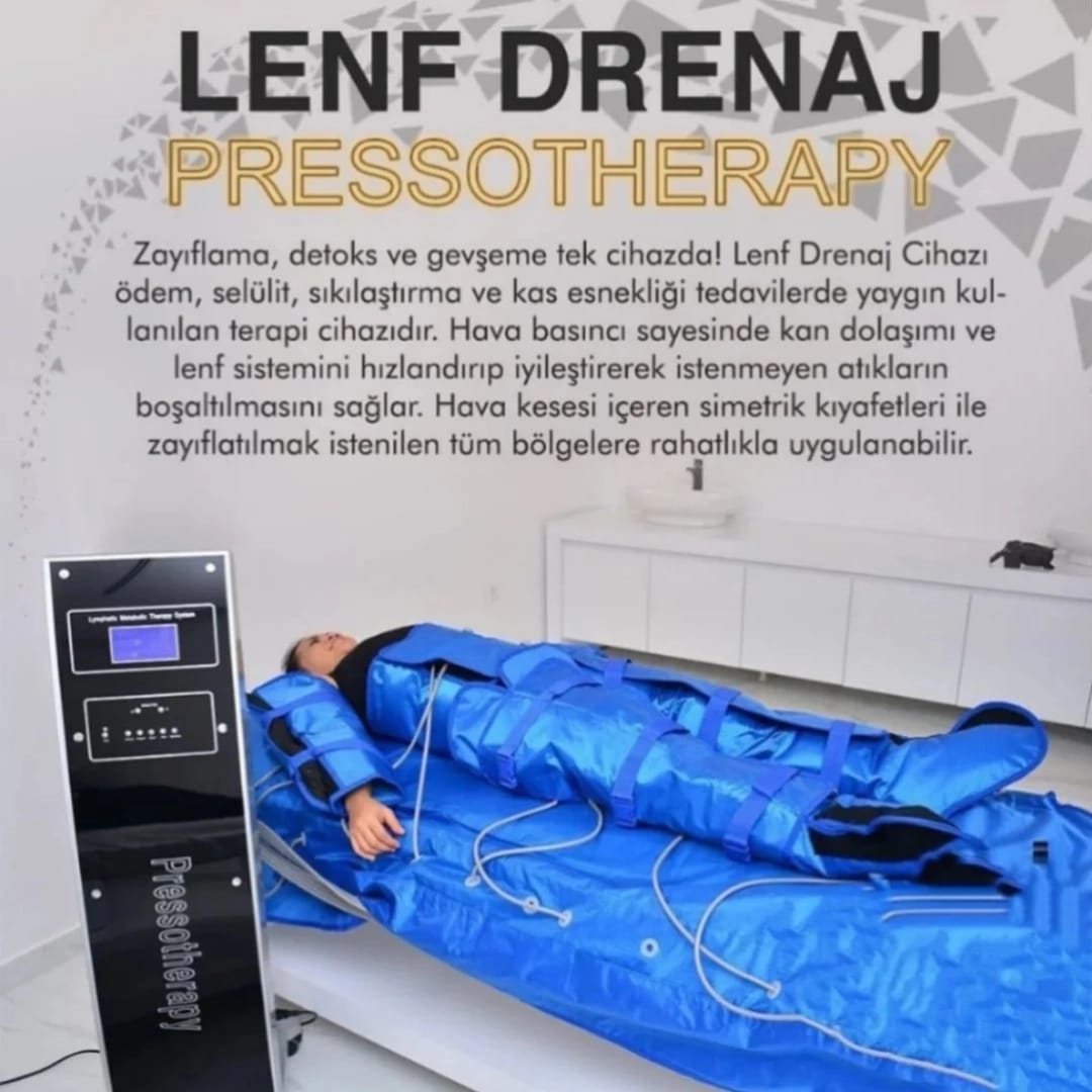 Lenf Drenaj Presotherapy Zayıflama Cihazı